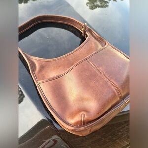 Vintage Coach Ergo Satchel Purse Mahogany Brown Glovetanned Leather 9033